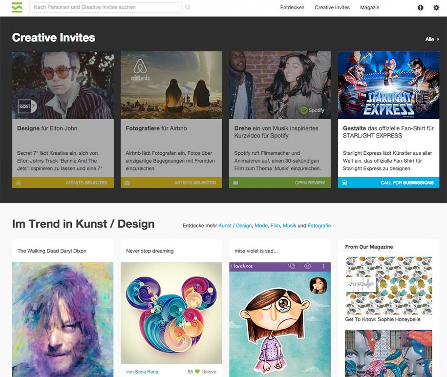 Talenthouse Creative Invites