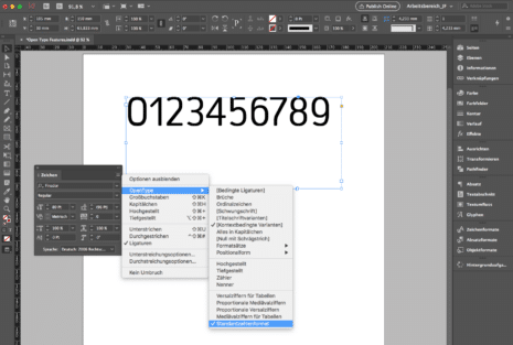 Open Type Features